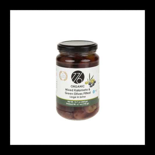 Organic Mixed Kalamata & Green Olives Pitted 12oz